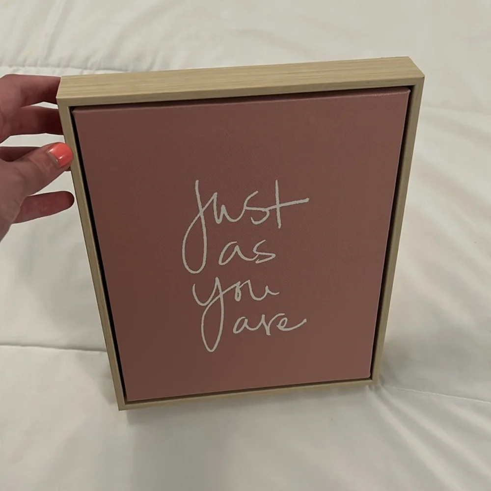 Pink Wall Art with Inspirational Quote - Picture 2 of 16